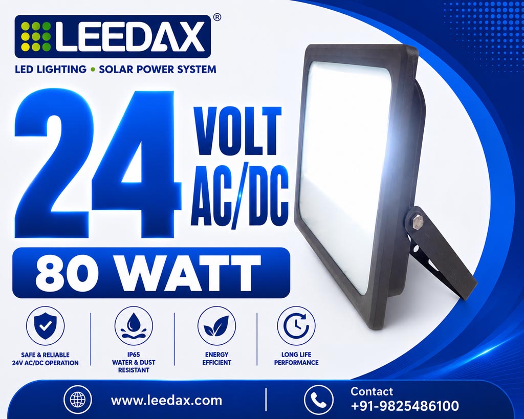 24V AC DC LED Safety Flood 80 Watt