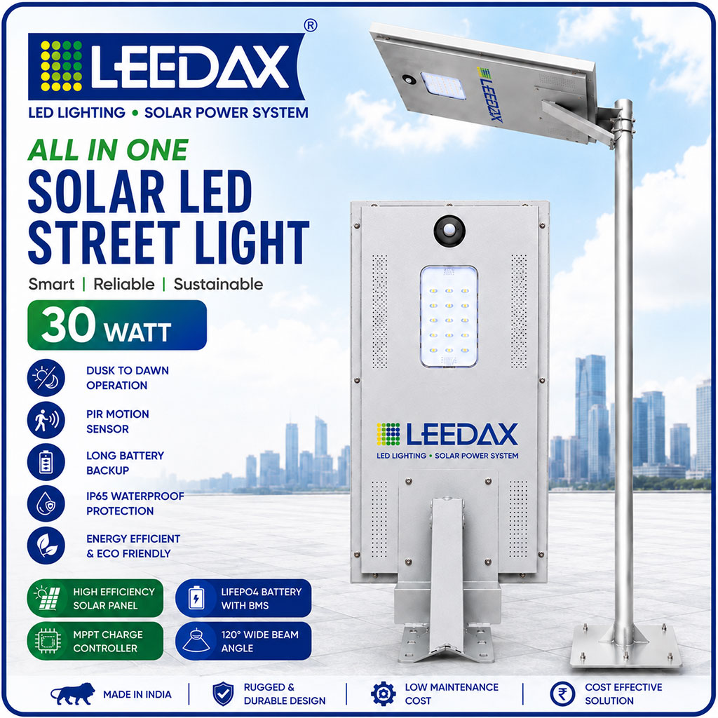 30 Watt Solar Street Light All in One
