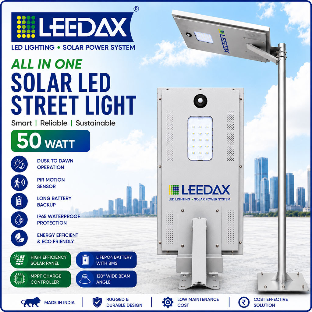 50 Watt Solar Street Light All in One