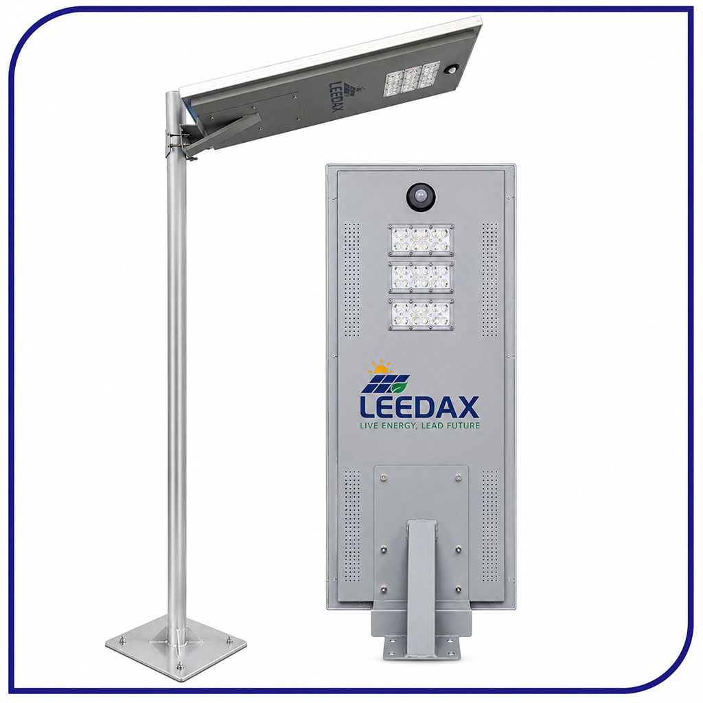 all-in-one-solar-street-light-50-watt-front-and-side-view-with-pole-image