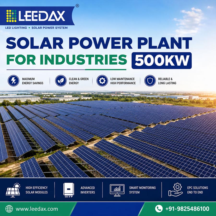 Solar Power Plant for Industries 500Kw
